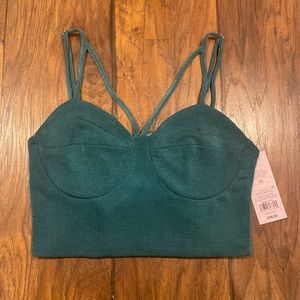 wild fable dark teal green top